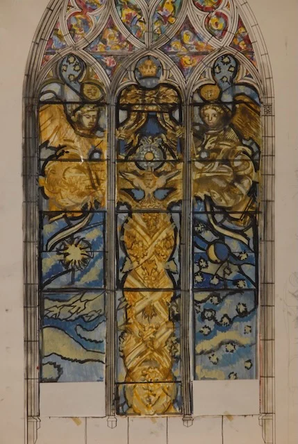 Painted model of a window.